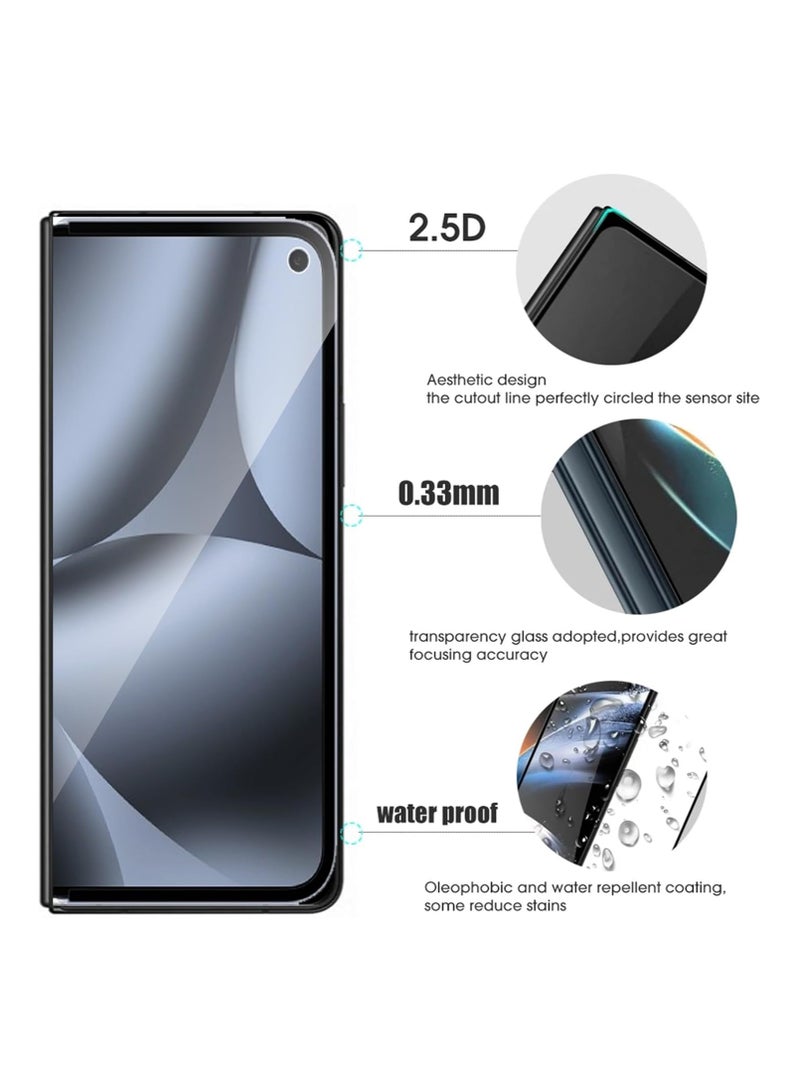 【2+2+2-Piece Set】 Screen Protector Compatible with Google Pixel 10 Pro Fold 2025, 2-Piece Set of Flexible TPU Screen Protectors for Front and Back + Glass Camera Lens Protector, HD Scratch-Resistant - Image 4